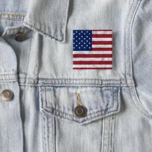 USA-Flagge Vintag Rot-Blau Amerika patriotisch Button