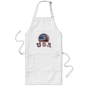 USA-Flagge Vintage Amerikanischer Adler Amerikanis Lange Schürze