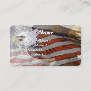USA-Flagge Weißkopfseeadler-Vogel Patriot Geschäft Visitenkarte