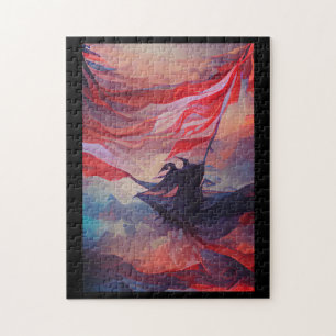 USA-Flagge winkt 4. Gedenktag abstrakte Kunst