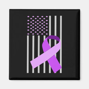 USA Flaggen Alzheimer Ribbon Alzheimer Disease Awa Magnet