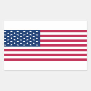 USA* Flaggen-Aufkleber Rechteckiger Aufkleber