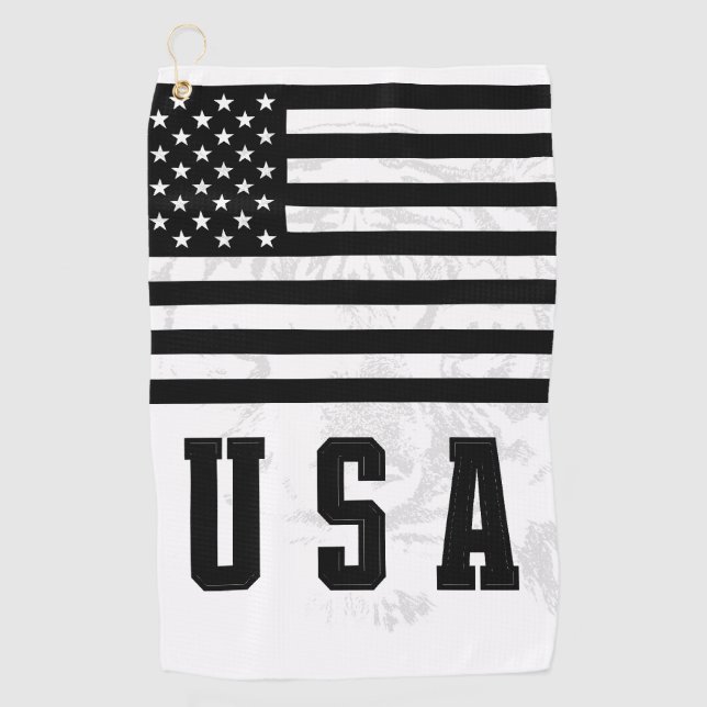 USA-Flaggen-Golftuch Golfhandtuch (Vorderseite)