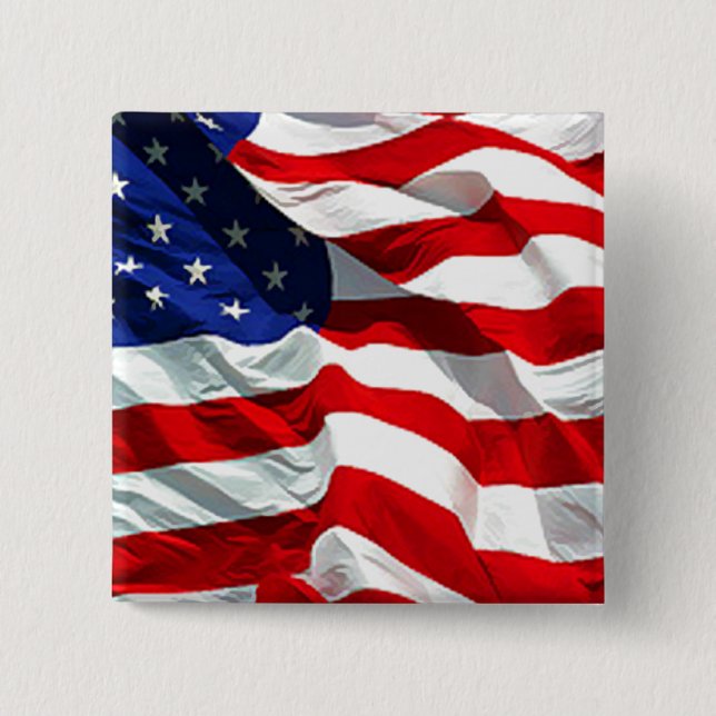 USA-Flaggen-Knopf-Buttone Button (Vorderseite)