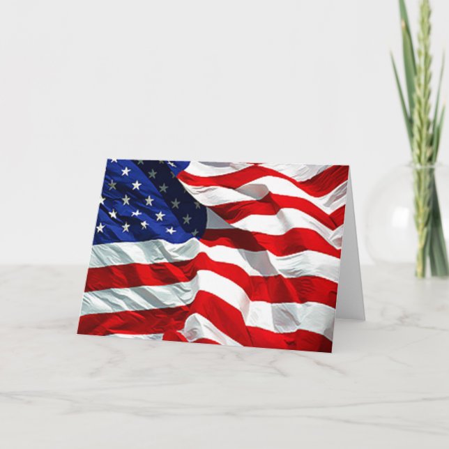 USA-Flaggen-Mitteilungskarten Karte (Vorderseite)