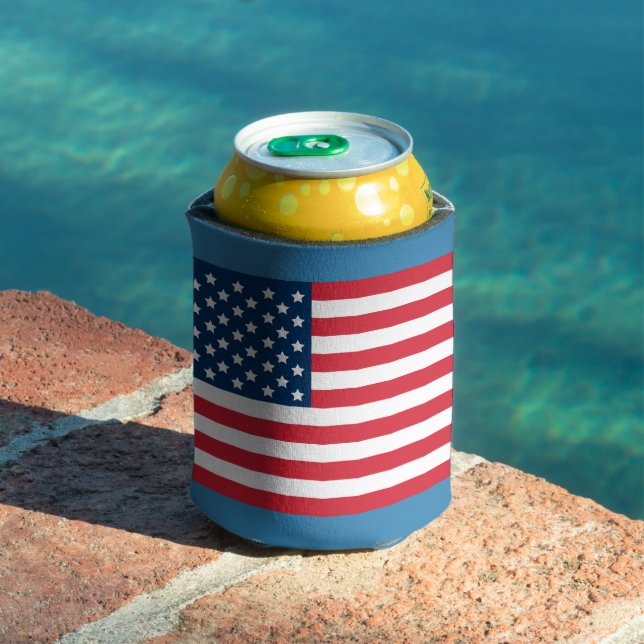 USA Flaggen Rot Weiß und Blau Dosenkühler (In Situ Pool)