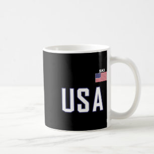 USA-Flaggen-Ski-Team Cool Ski-Ausrüstung Für Skifa Kaffeetasse