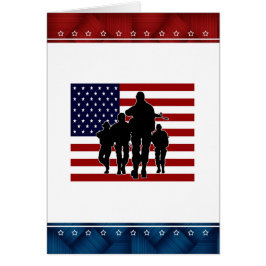 USA-Flaggen-Soldat-Silhouette-leere Karte