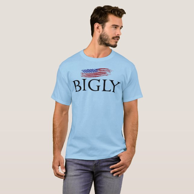 USA Flaggen-T - Shirt bigly (Vorne ganz)