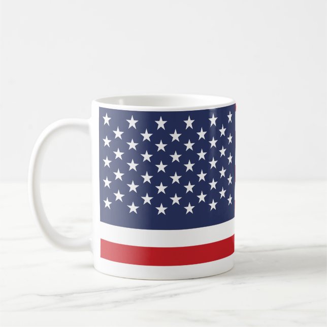 USA-Flaggen-Tasse Kaffeetasse (Links)