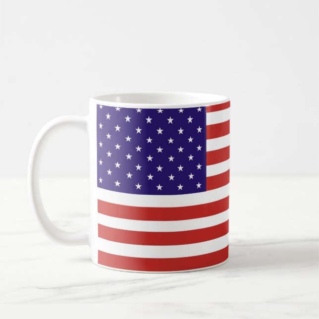 USA-Flaggen-Tasse Kaffeetasse (Links)