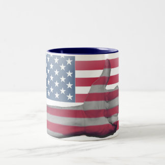 USA-Flaggen-Tasse Zweifarbige Tasse