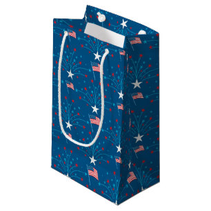 USA-Flaggen und -Feuerwerke Kleine Geschenktüte