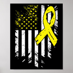 USA Flaggen Unterstützung der Kinder bei der Sensi Poster