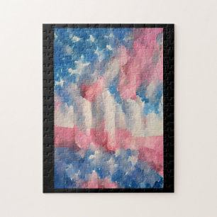 USA Flaggen Wolken 4. Juli Gedenktag abstrakte Kun