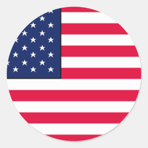 USA-Flaggenaufkleber Runder Aufkleber