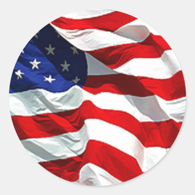 USA Flaggenaufkleber und Umschlag Aufkleber (Vorderseite)