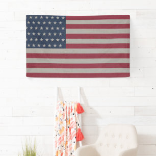 USA-FLAGGENBANNER 4. JULI BANNER