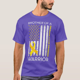 USA Flaggenbruder eines Kriegers gegen Krebs im Ki T-Shirt