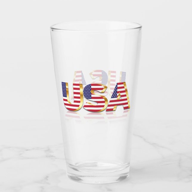 USA Flaggenglas Glas (Vorderseite)