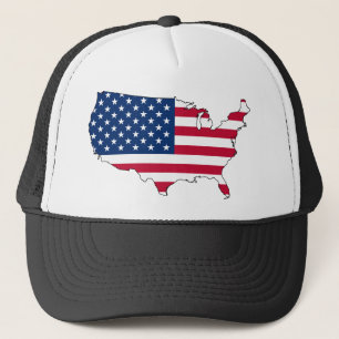 USA-Flaggenkarte Truckerkappe