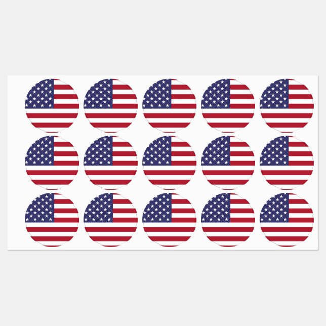 USA Flaggenkennzeichnungen Etiketten (Blatt)