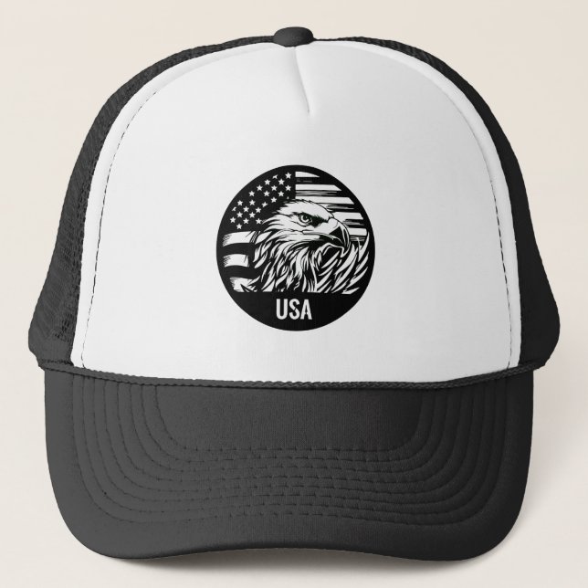 USA-Flaggenmütze 🇺🇸🧢 Truckerkappe (Vorderseite)