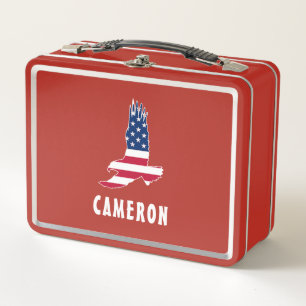 USA Flaggenstaat American Eagle America 4. Juli Na Metall Brotdose