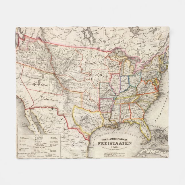 USA FLEECEDECKE (Vorderseite (Horizontal))