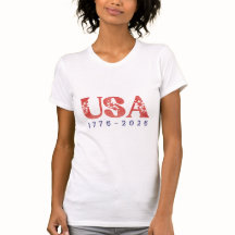 USA Floral 1776–2026-Shirt
