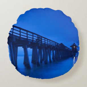 USA, Florida, Golfküste, Naples, Naples Pier Rundes Kissen