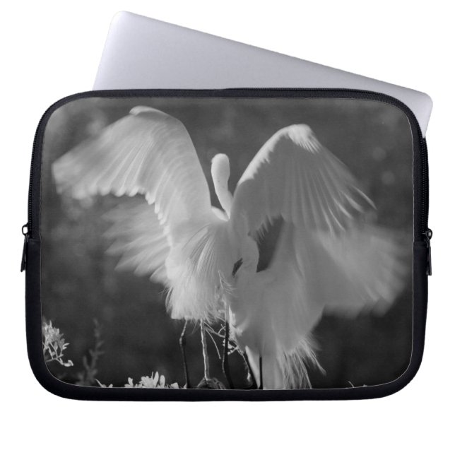 USA, Florida, Great Egret (Ardea alba) infrarote 3 Laptopschutzhülle (Vorderseite)