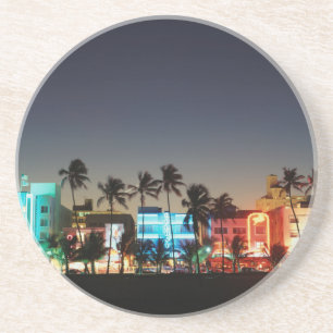 USA, Florida, Miami Beach, Ocean Drive, Art Deco Getränkeuntersetzer