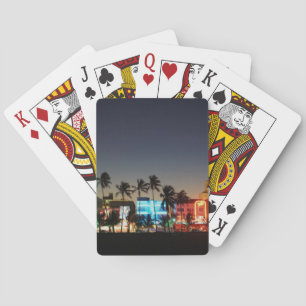 USA, Florida, Miami Beach, Ocean Drive, Art Deco Spielkarten