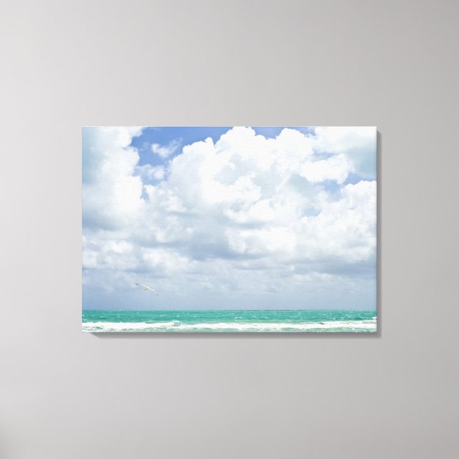 USA, Florida, Miami, Landschaft mit Meer Leinwanddruck (Vorderseite)