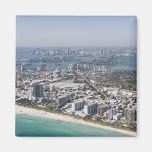 USA, Florida, Miami, Stadtbild mit Strand 3 Magnet