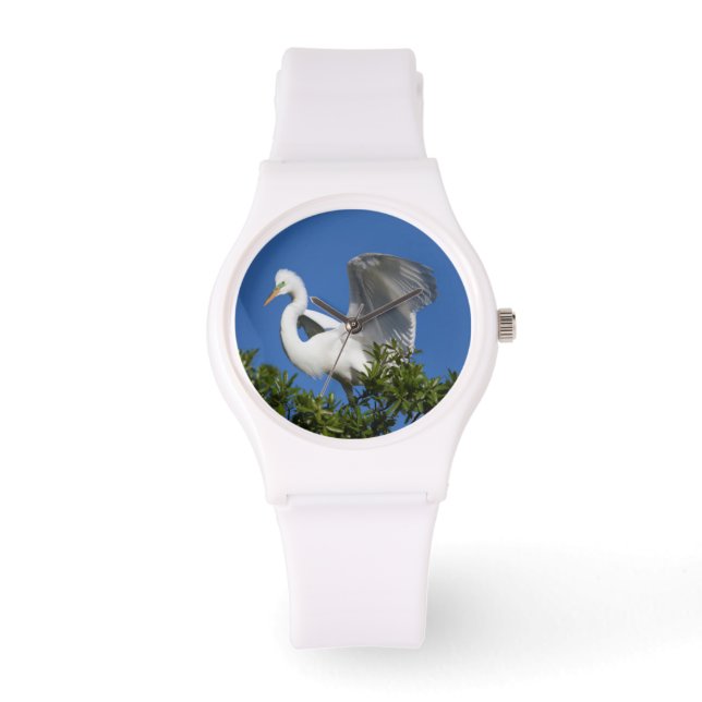 USA, Florida, St. Augustine, Egret Armbanduhr (Vorderseite)