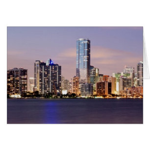 USA, Floride, Miami skyline à crépuscule 2