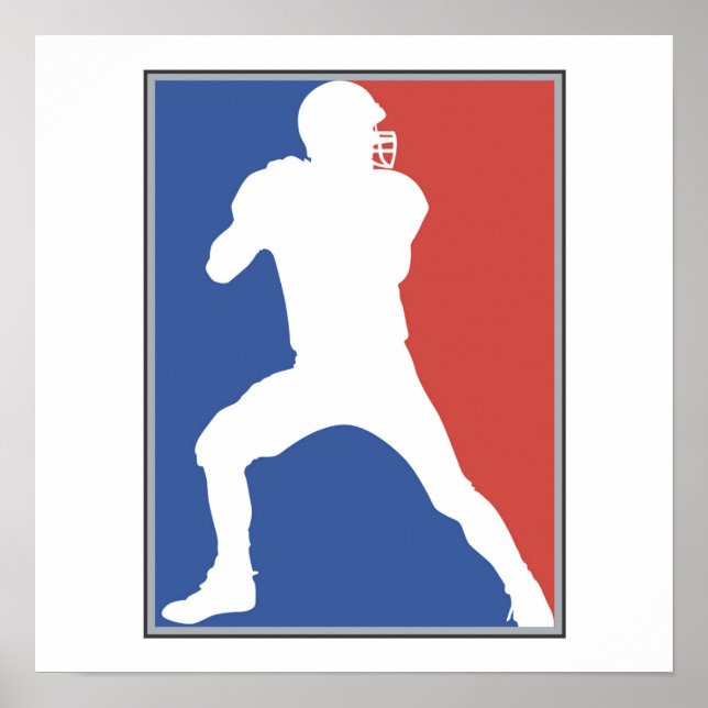 USA Football Player T - Shirt und Geschenke Poster (Vorne)
