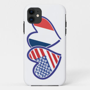 USA Frankreich Liebe Hearts iPhone 11 Hülle