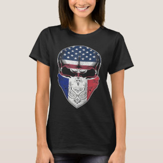 USA Frankreich Wurzeln  Französisch Amerikanische  T-Shirt