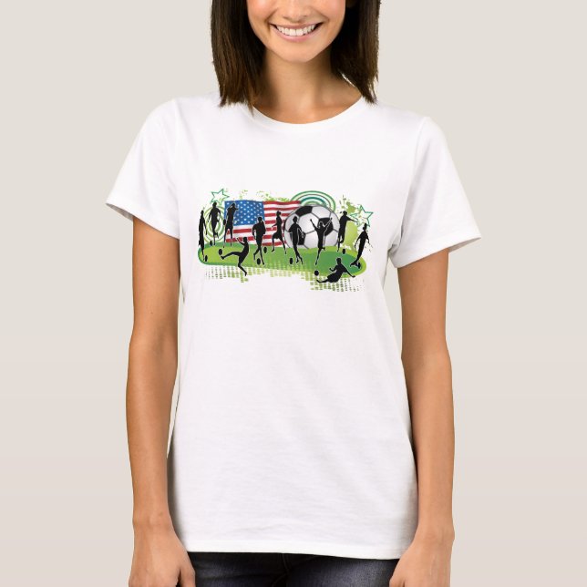 USA-Frauen-Fußball T-Shirt (Vorderseite)
