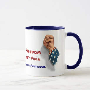 USA Freedom and Veterans Patriotic Tasse