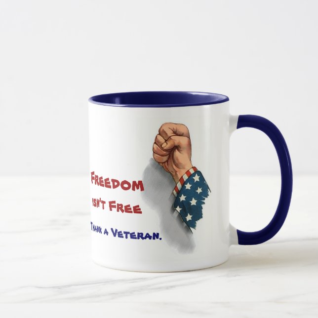 USA Freedom and Veterans Patriotic Tasse (Rechts)
