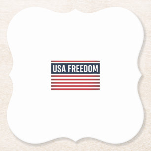 USA Freedom Patriotische Flagge Stil Vektor Design Untersetzer