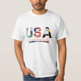 "USA – Freiheit ist ein Geisteszustand" T-Shirt