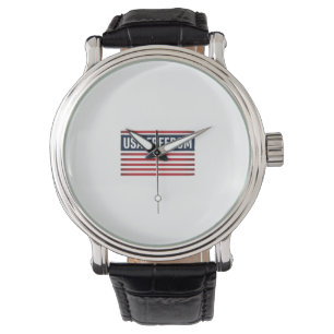 USA-Freiheit patriotischer Flaggenstil Vektor Desi Armbanduhr