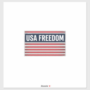 USA-Freiheit patriotischer Flaggenstil Vektor Desi Aufkleber