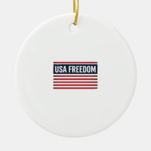 USA-Freiheit patriotischer Flaggenstil Vektor Desi Keramik Ornament