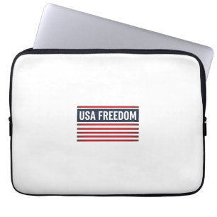 USA-Freiheit patriotischer Flaggenstil Vektor Desi Laptopschutzhülle